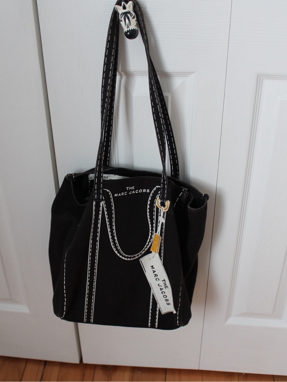 Marc Jacobs Black Canvas Tote Bag